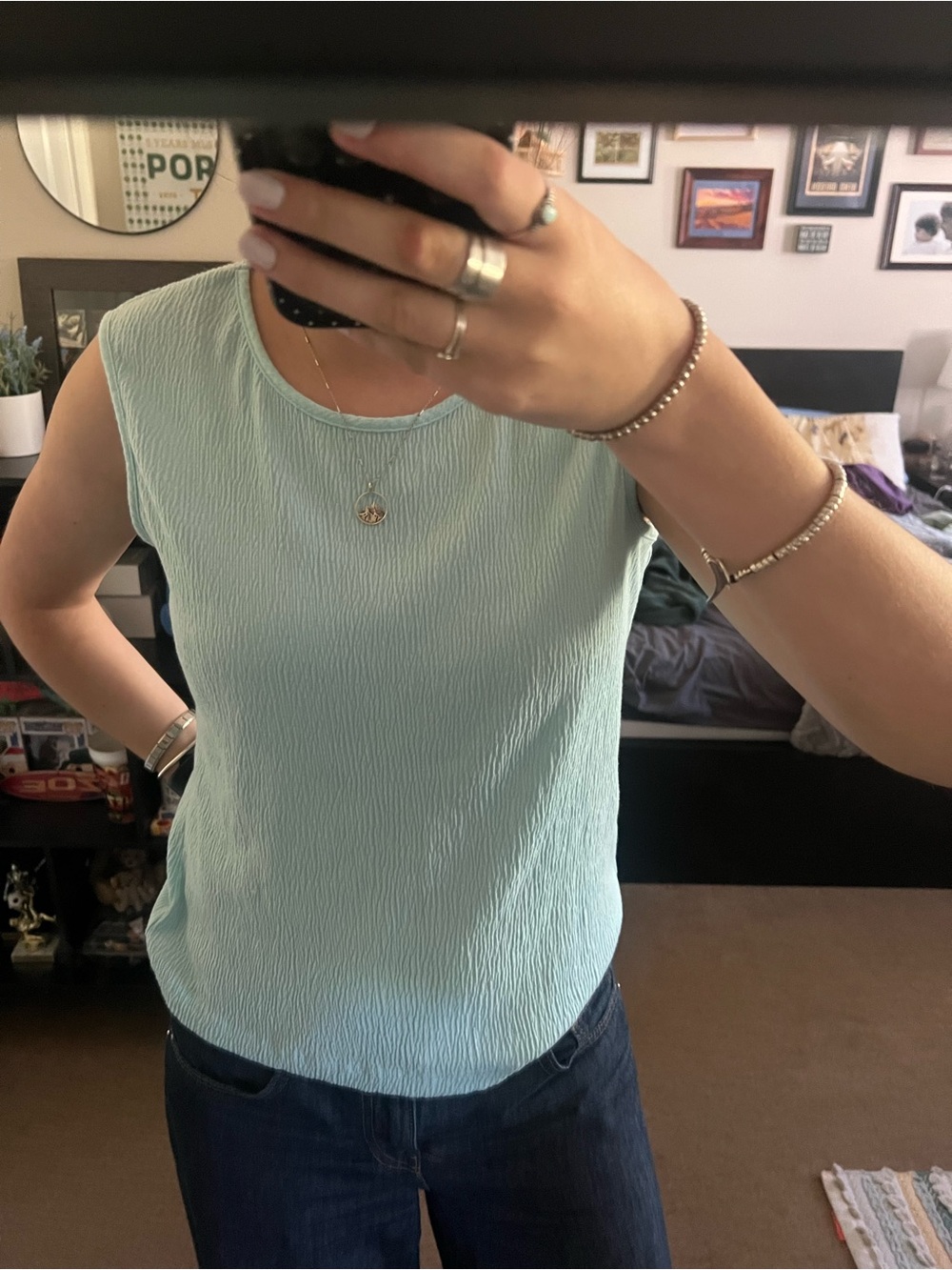 Vintage blue tank top
